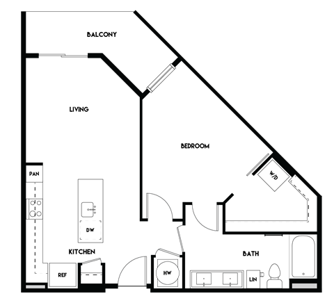 1BR 1BA_763 SF at The Cosmopolitan, Oklahoma
